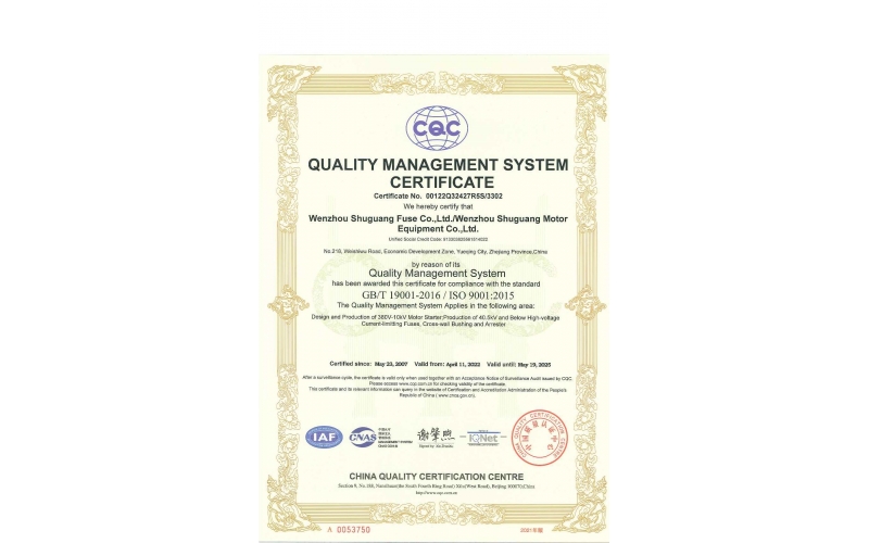 ISO9001 quality management system